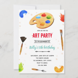 Einladung zur Kunstparty in Primärfarben