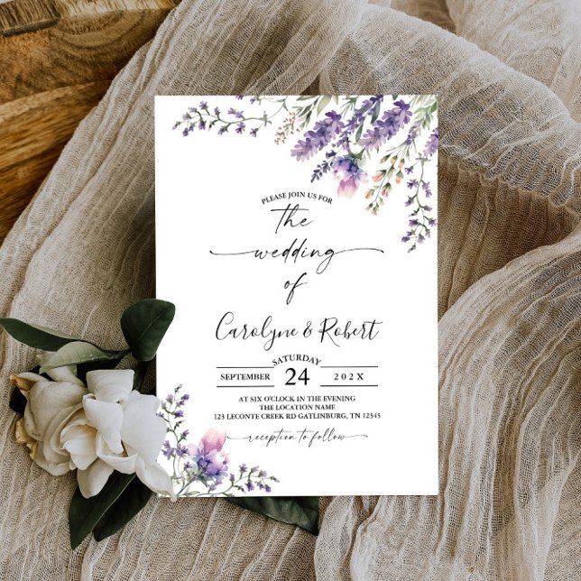 Einladung zur Lavendelhochzeit (Lavender wedding invitation)