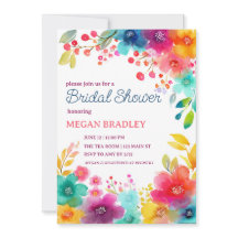 Einladung zur lebhaften Tropical Floral Bridal Dus