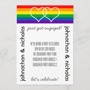 Einladung zur LGBT Flag Gay Engagement Party