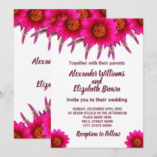 Einladung zur Lila Blume zum Hochzeitstag