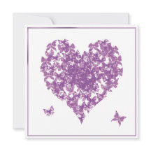 Einladung zur lila Butterfly-Hochzeit