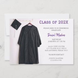 Einladung zur lila Graduierungspartei