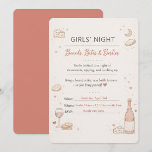 Einladung zur Mädchen-Abend-Charcuterie-Party