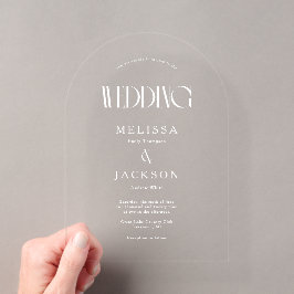 Einladung zur Minimalistisch-Chic-Arch-Hochzeit