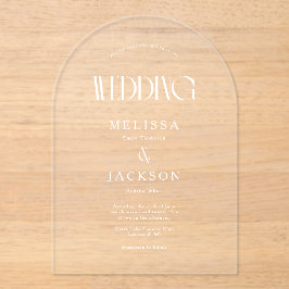 Einladung zur Minimalistisch-Chic-Arch-Hochzeit