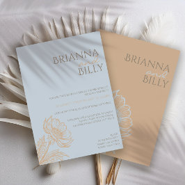 Einladung zur Minimalistischen Blumenhochzeit