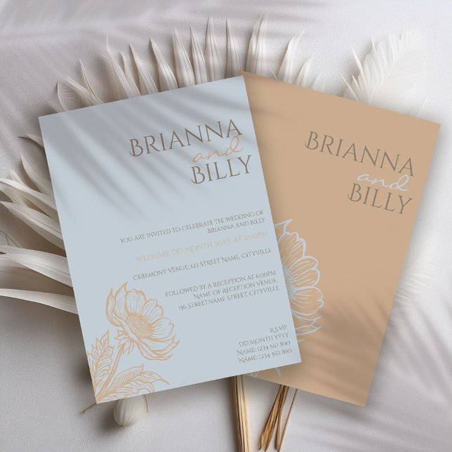 Einladung zur Minimalistischen Blumenhochzeit (Von Creator hochgeladen)