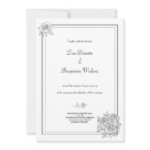 Einladung zur Minimalistischen Blumenhochzeit