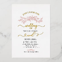 Einladung zur Minimalistischen Blumenhochzeit | El
