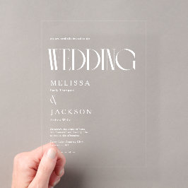 Einladung zur Minimalistischen Chic Hochzeit