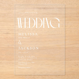 Einladung zur Minimalistischen Chic Hochzeit