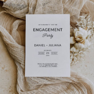 Einladung zur Minimalistischen Engagement-Party