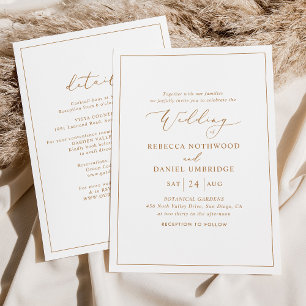 Einladung zur Minimalistischen Goldhochzeit