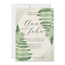Einladung zur Minimalistischen Grünen Hochzeit