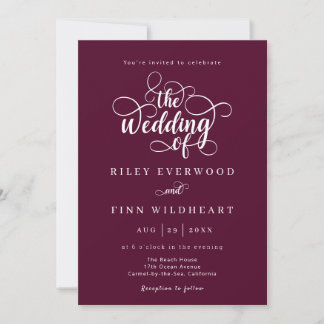 Einladung zur Minimalistischen Hochzeit