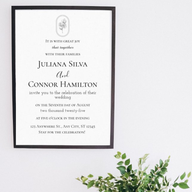 Einladung zur Minimalistischen Hochzeit (Von Creator hochgeladen)