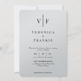 Einladung zur Minimalistischen Hochzeit | Einfache