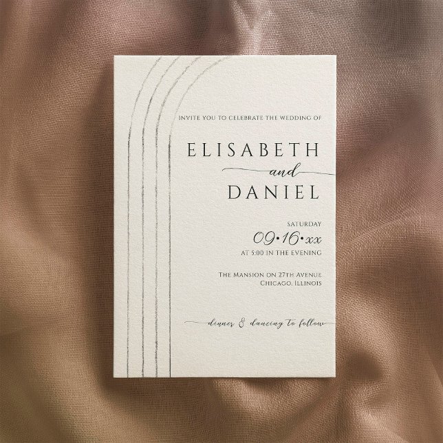 Einladung zur Minimalistischen Hochzeit von Elfenb (Von Creator hochgeladen)