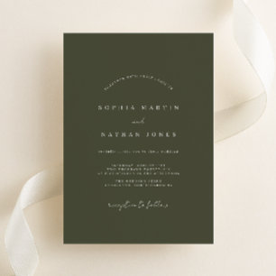 Einladung zur Minimalistischen Hochzeit von Oliven