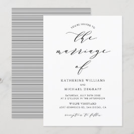 Einladung zur Minimalistischen Hochzeit von Schwar