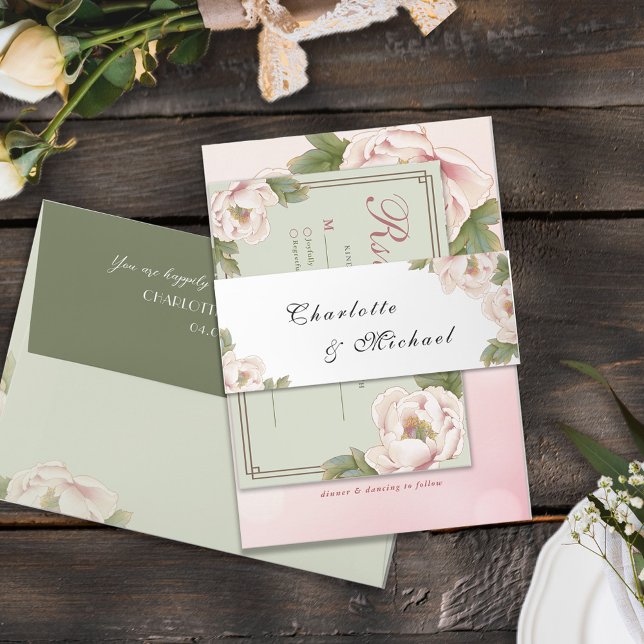 Einladung zur Minimalistischen Monogramm-Sitzung Einladungsbanderole (Von Creator hochgeladen)