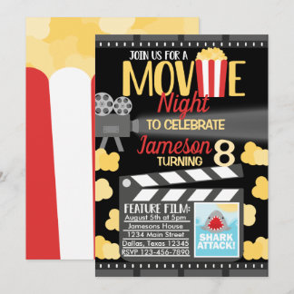 Einladung zur Movie Night Birthday Party