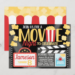 Einladung zur Movie Night Birthday Party