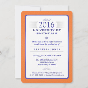 Einladung zur Orange & Blue Formal Graduation Part