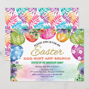 Einladung zur Ostereierjagd. Blume