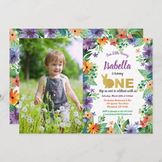 Einladung zur Osterfeier Foto (Vorne/Hinten)