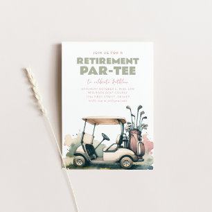 Einladung zur Par-Tee-Golf-Ruhestandsfeier