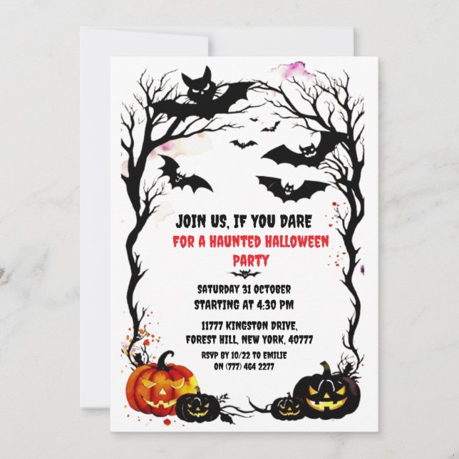 Einladung zur Party Einladung von Halloween (Vorderseite)