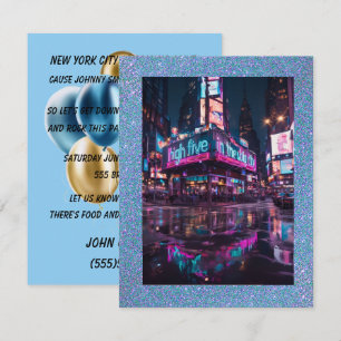Einladung zur Party in New York City als digitaler