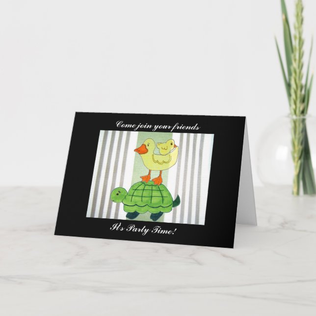 Einladung zur Partyzeit - leer (Vorderseite)