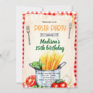 Einladung zur Pasta-Klassenparty
