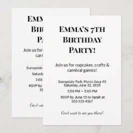 Einladung zur personalisierten Geburtstagspartei