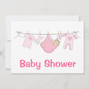 Einladung zur Pink Baby Dusche