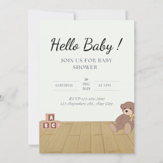 Einladung zur Pink Baby Dusche | Niedlich und eleg