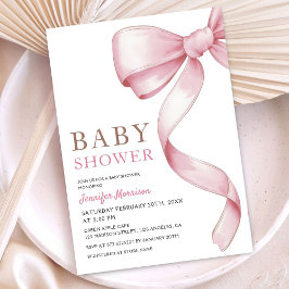 Einladung zur Pink Bow Baby Dusche