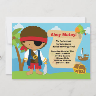 Einladung zur Pirate Birthday Party