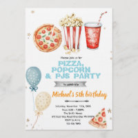 Einladung zur Pizza-Popcorn-und-Pyjama-Party