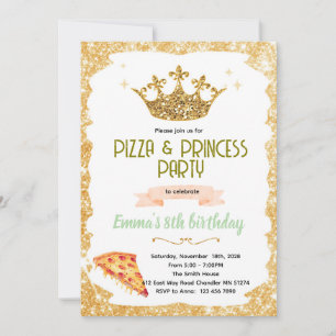 Einladung zur Pizza- und Prinzessinnen-Party