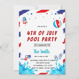 Einladung zur Poolparty am 4. Juli