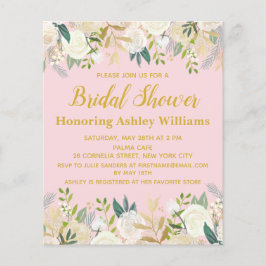 Einladung zur preiswerten Blush Pink & Gold Bridal