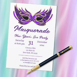 Einladung zur Purple Masquerade Neujahrsparty