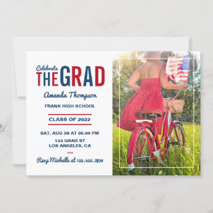 Einladung zur Red, White and Blue Graduation Party