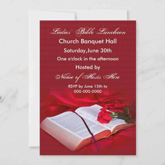 Einladung zur religiösen Bibel (Rote Seide) (Vorderseite)