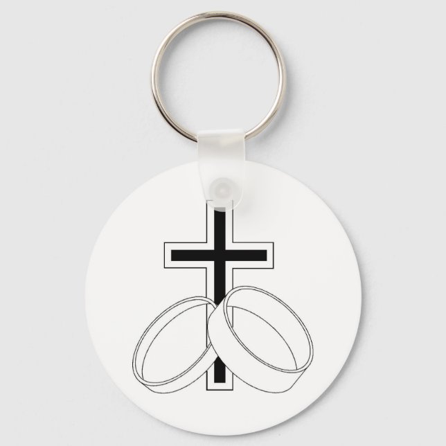 Einladung zur religiösen Hochzeit Schlüsselanhänger (Vorderseite)