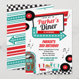 Einladung zur Retro-Diner-Party